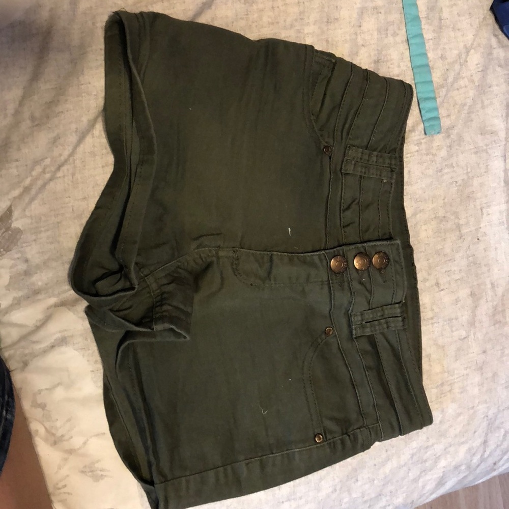 Olive green shorts